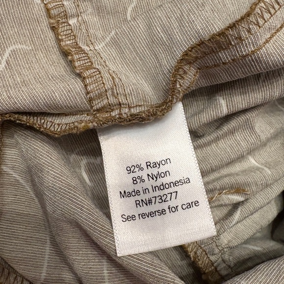 Nine West Tiered Slit Maxi Skirt Brown Floral Crosshatch Elastic Waist XXL - Picture 4 of 11